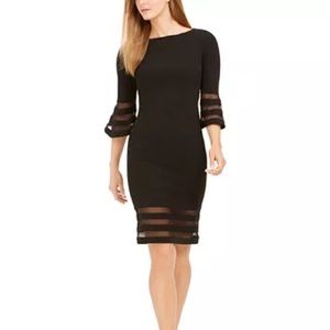 Calvin Klein Black Bell Sleeve Dress NWT